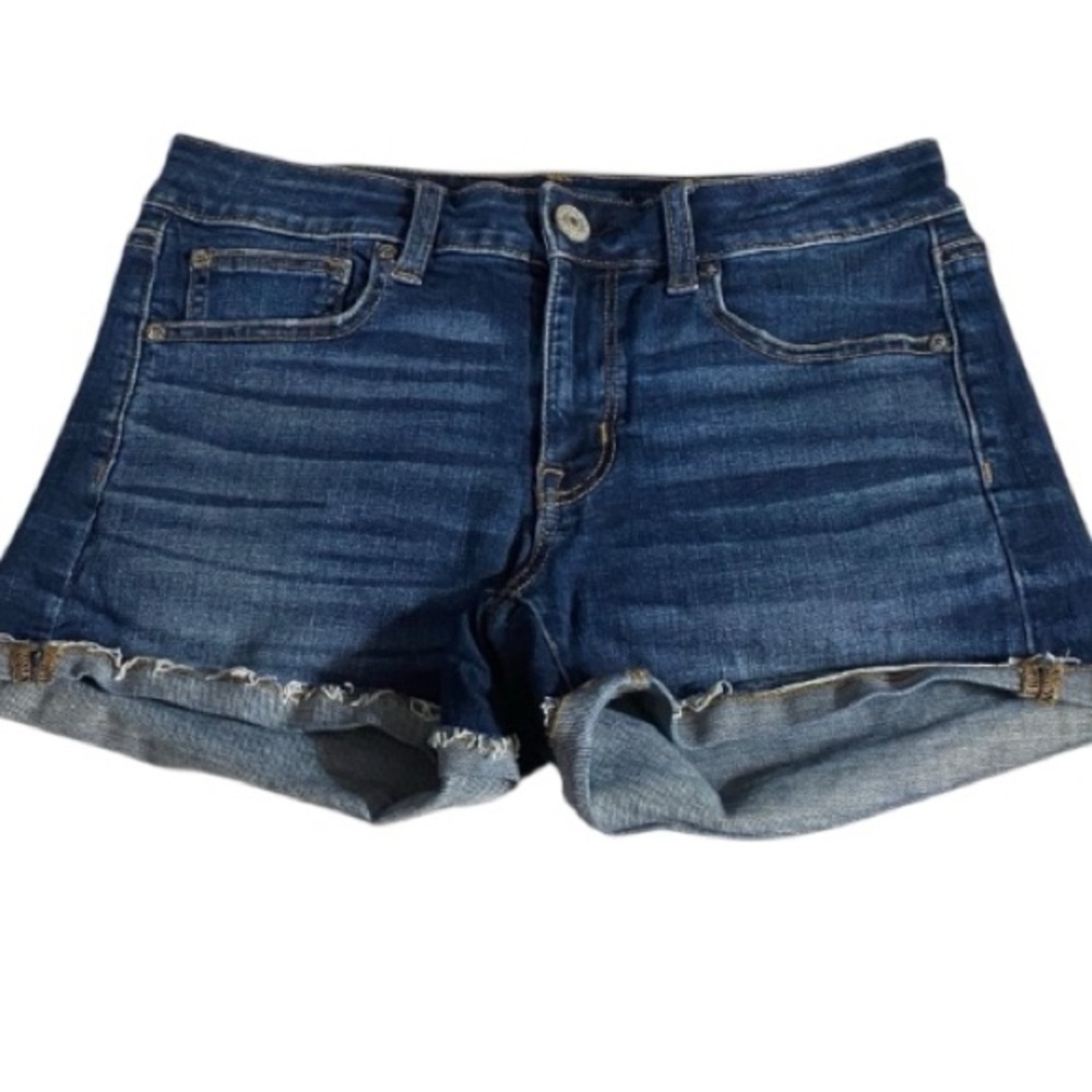 American Eagle Super Stretch Shortie Shorts, Denim, Cotton blend, Sz 6, timeless